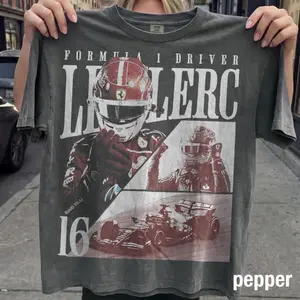 Comfort Colors Leclerc16 Vintage Formula 1 Racing Graphic Tee