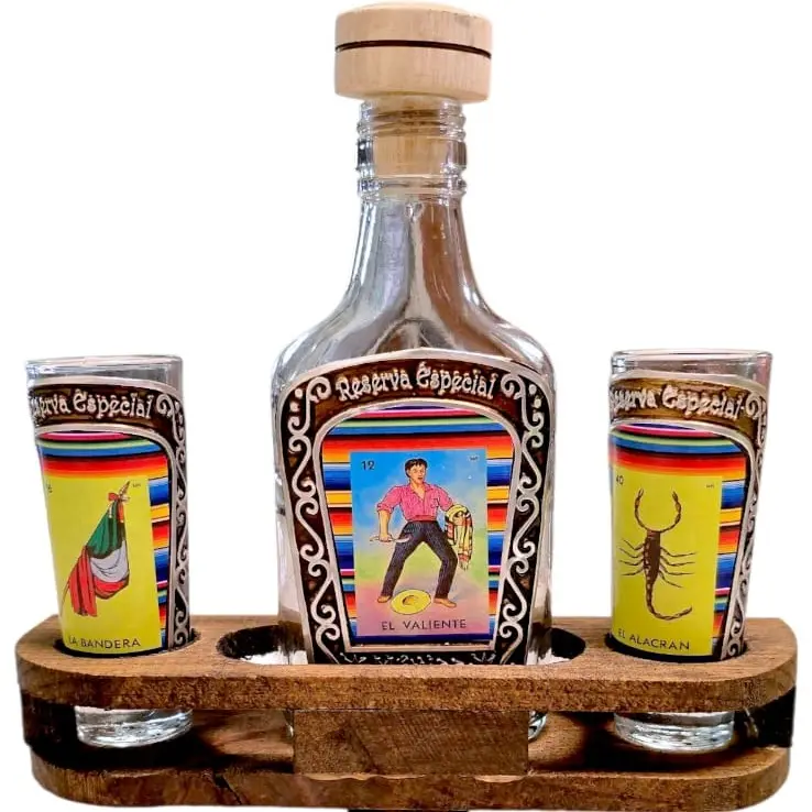 Tequilero Loteria Mexicana (ALCOHOL NOT INCLUDED. EMPTY BOTTLE)