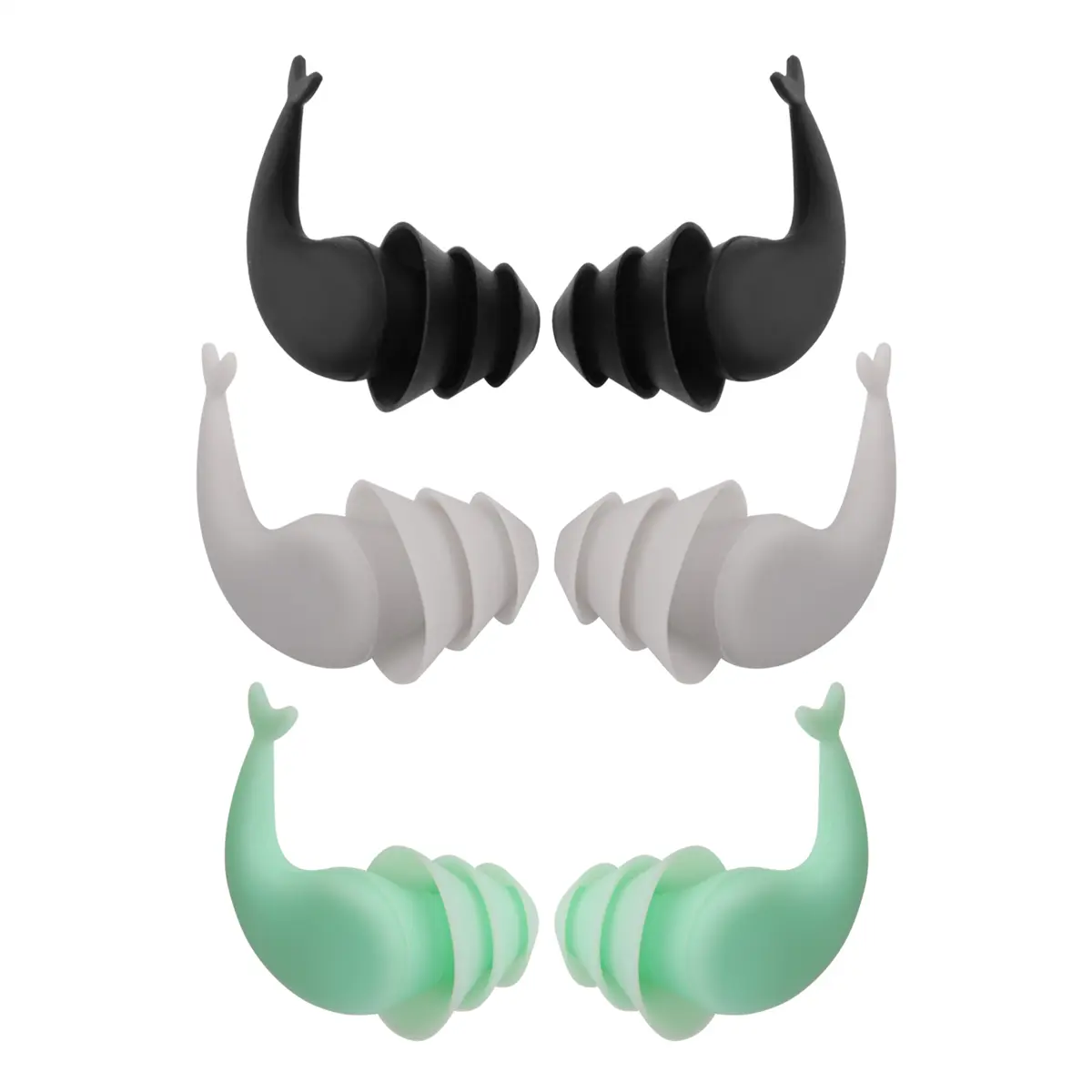 3 Pairs Soft Silicone Motorcycle Earplugs - Anti-Slip, Contoured Shape, Leak-Proof, Waterproof, Ultra-Comfortable, Reusable for Motorcycle Riding, Water Sports, Three Pairs