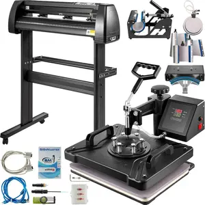 fathersdaygift VEVOR 8 In 1 Heat Press Sublimation Machine 28 Vinyl Cutter Cutting Plotter