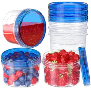 Food Storage Container, 6pcs Reusable Food Preserving Container with Lid, Round Food Storage Box for Home Kitchen Dormitory Picnic, Utensils, Stackable Containers, Stackable Plastic Container
