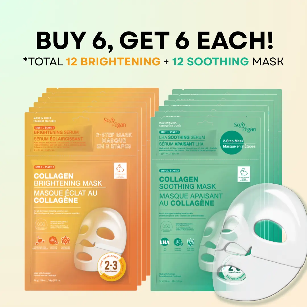 [TikTok Shop Exclusive] 12 Days Overnight Radiance Solution | 2-Step Glow Repair Mask BOGO DEAL, Overnight Sleeping Mask, Korean Skincare, Collagen + Niacinamide (12 Serum + 12 Sheet), Moisturizer, Hydrating, Collagen Mask