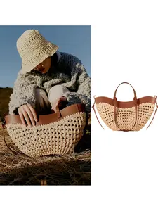Women's Large Capacity Handbag, Woven Design, Single Shoulder Bag, Ideal for Daily Use & Travel, Stylish Women's Accessory, Boho Shoulder Bags, Crossbody Handheld Bag