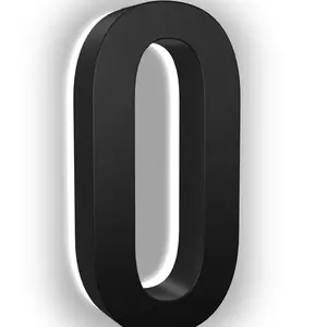 4 Inch House Numbers, Stainless Steel, Premium Quality, Backlit LED 2700K Illuminated Home Address Number, Lighted House Numbers Decor Metal Signage Signs