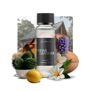 Scentiment Cedar Leather Fragrance Oil - Woody Aromatic Scent with Cedar Lemon Jasmine Sandalwood Amber Lavender Vanilla Musk Leather Top Middle Base Notes