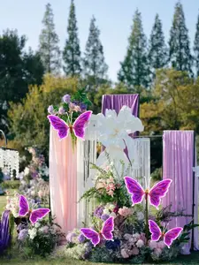 60Cmbig size solar dynamic butterfly light, can be used for wedding arrangements, proposals, holiday decorations
