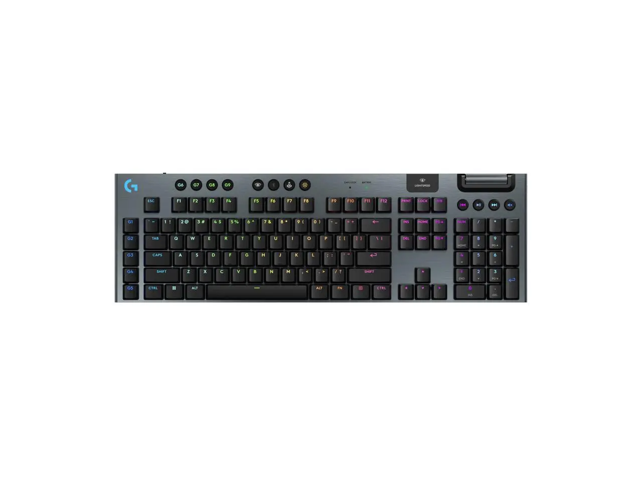 Logitech G915 X LIGHTSPEED Low Profile Wireless Mechanical Gaming Keyboard - GL Brown Tactile Switches, RGB Backlighting - Black