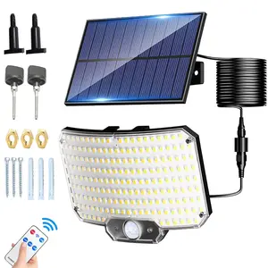 Solar Light for Outdoor, 234 LED Solar Light Outdoor with Motion Sensor, IP65 Waterproof, Solar Wall Light for Garden with 16.5 ft Cable, 1/2 Pack