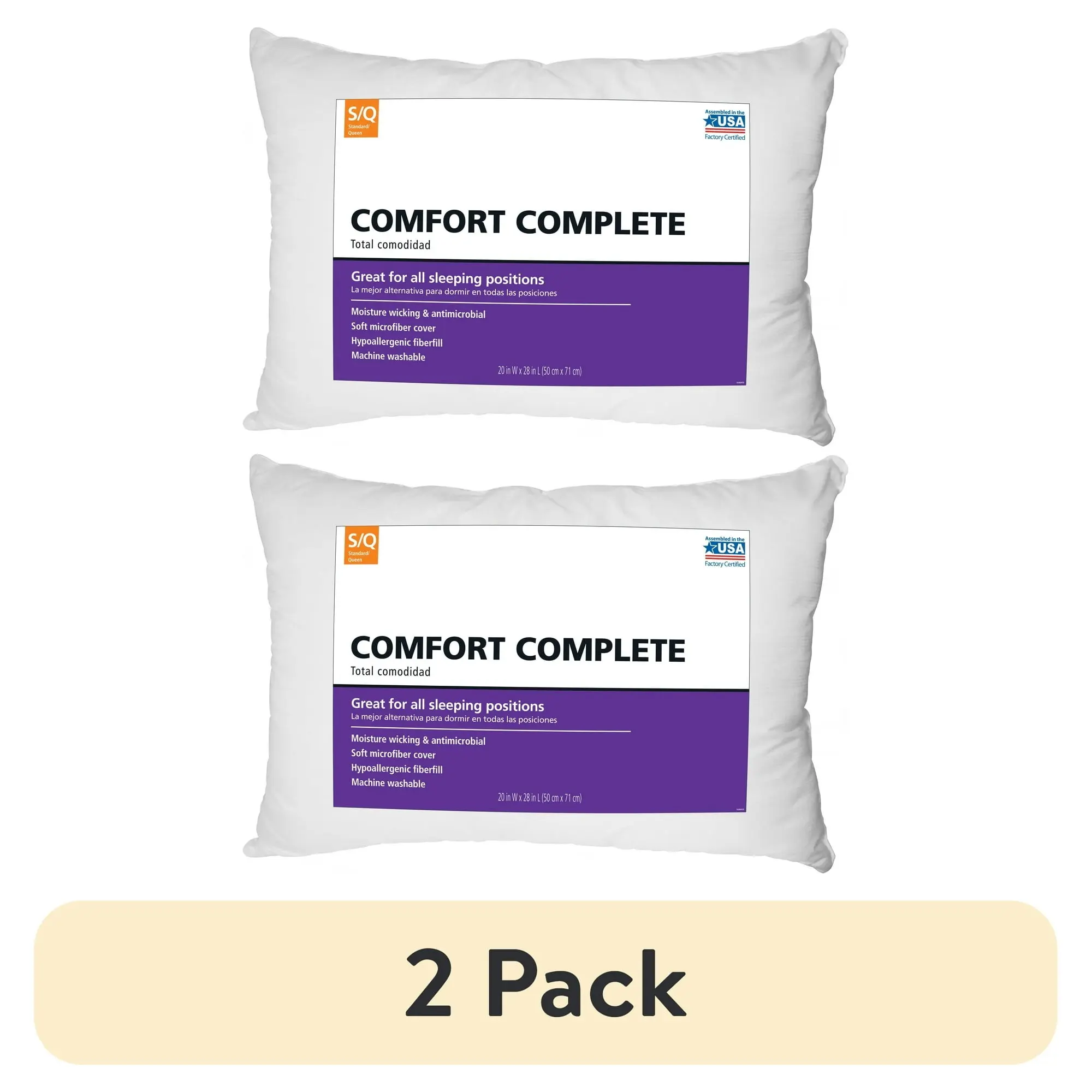 Soft Support Pillow – Comfort Complete, Standard/Queen