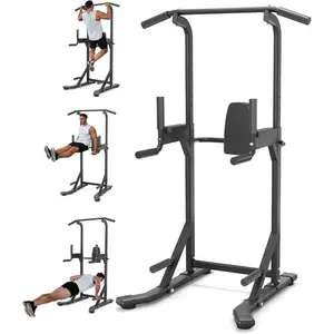 Pull Up Bar Free Standing Workout Equipment, Power Tower Dip Station for Home Gym, 450LBS Weight Capacity Strength Training Fitness Equipment