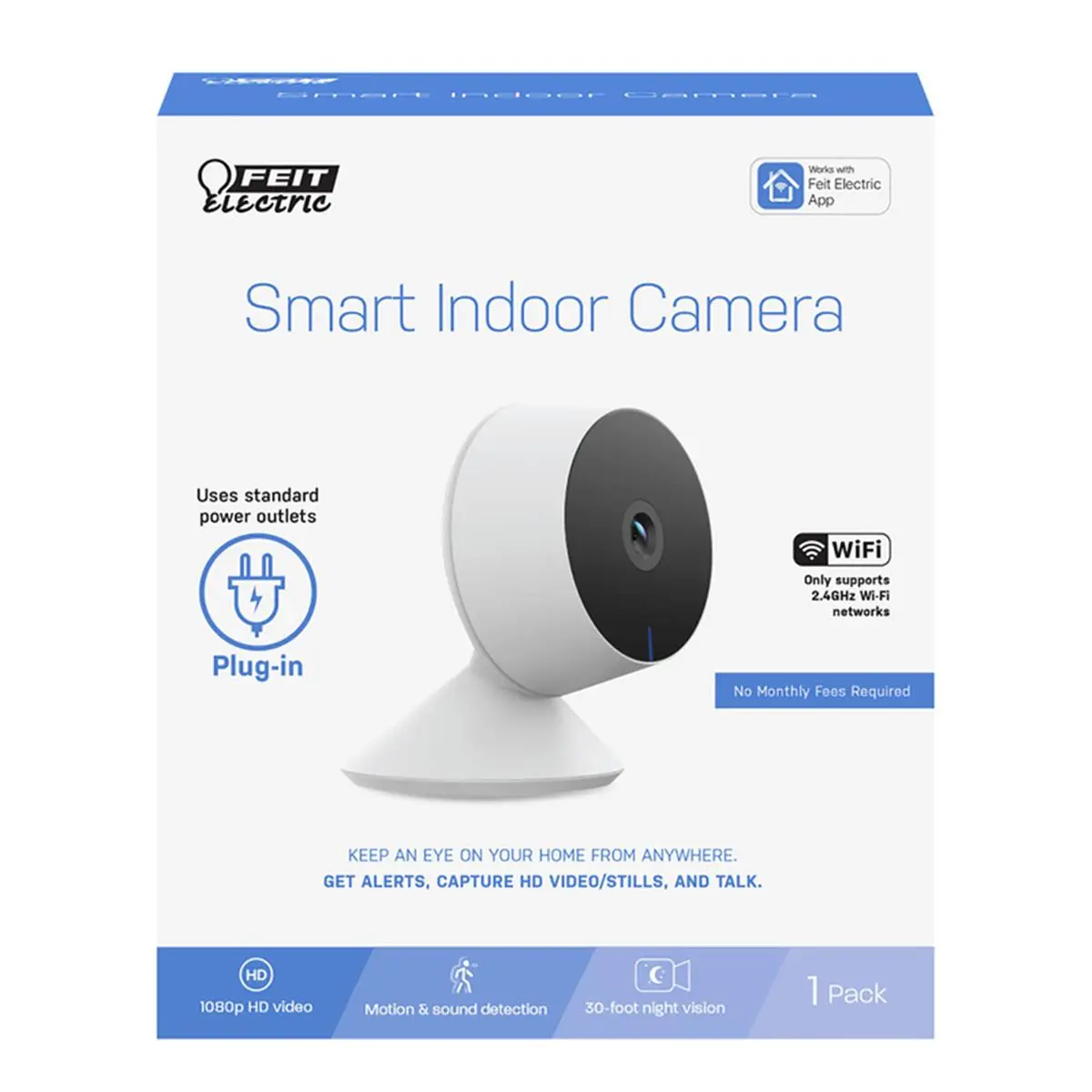 212 MAIN Plug-in Indoor Wi-Fi 1080p Security Camera Device - Black & White Monitor (Model 5034466)