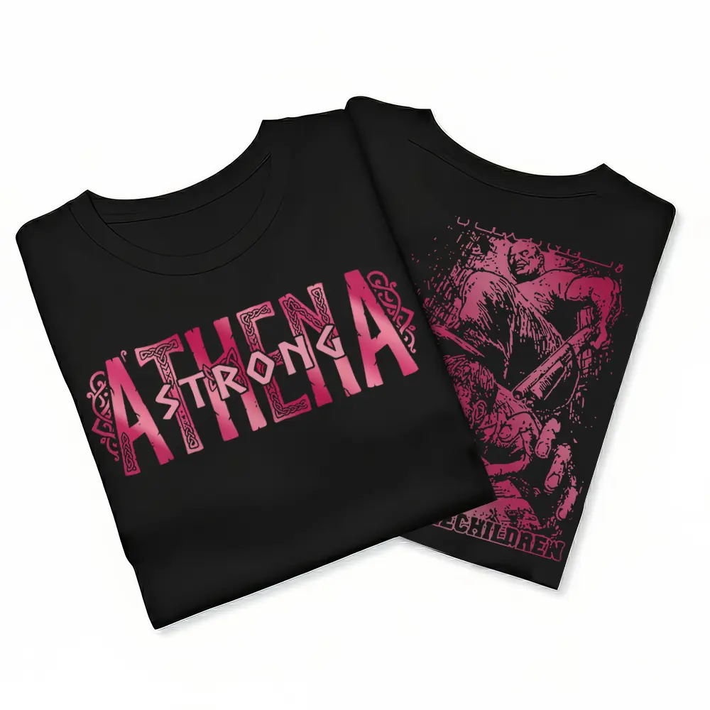 Athena Strong Graphic T-Shirt Greek Mythology Warrior Goddess Vintage Style Powerful Feminine Aesthetic Unisex Tee