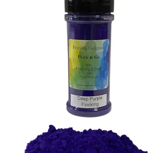 Flock & Go Flocking and Applicator All in One (Deep Purple) 1oz with Soft Velvety Look and Professional Finish, Ideal for Various DIY Projects