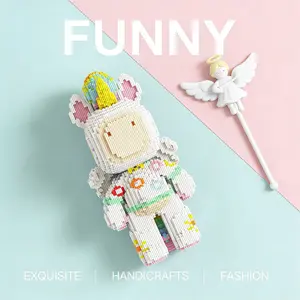 1622pcs Angel Unicorn Series Building Blocks, Creative Assembly Toy, Handmade DIY Decorative Craft, Desk Home Living Room Decoration