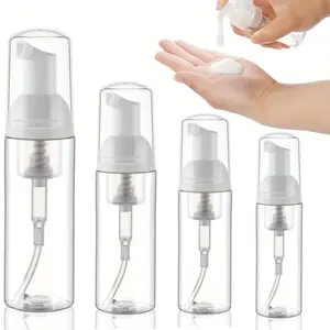 Portable Foam Dispenser Bottle, 1/3 Counts Clear Foam Pump Bottle, Travel Foam Dispenser Bottle, Cosmetic Makeup Tool for Travel, Outing, Daily Use, Cosmetics Accessories