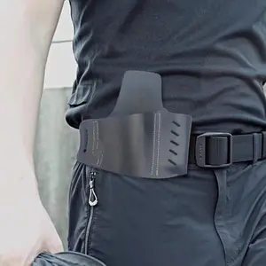 Outdoor Products Cowhide Waist Carry Tool Cover Portable Props Gun Holster Simple Invisible Tactical Defense Tool Waist Pack Cover