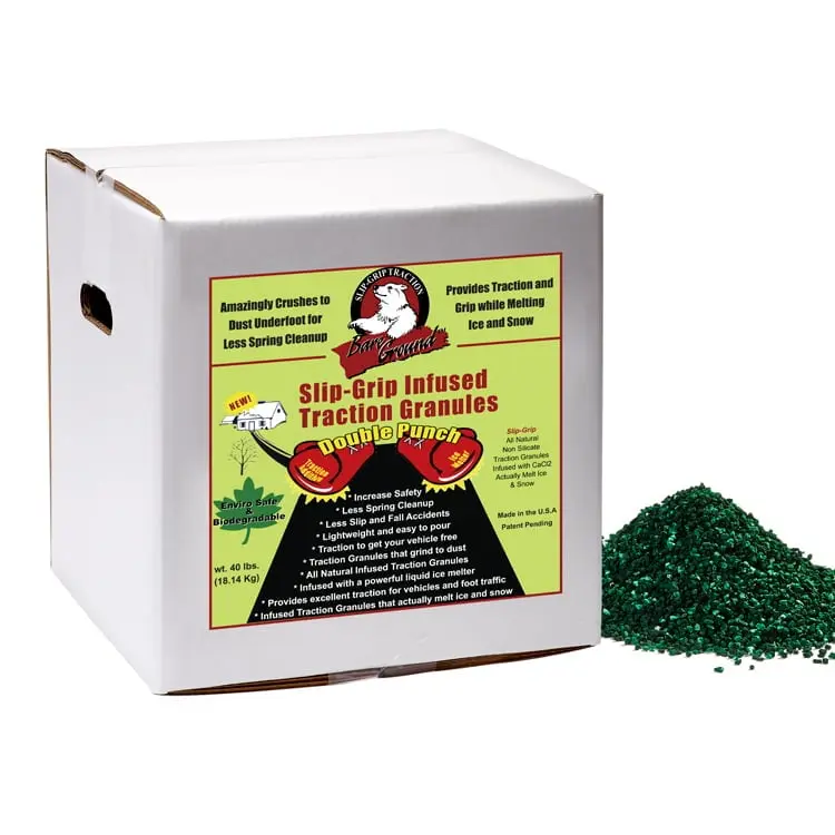 BareGround SLGP-15 Slipgrip Infused Traction Granules, 15 lbs Box, 8oz Cup Included, Covers 150sf, Crushes to Dust Underfoot, Highly Visible, Prevents Slip and Fall Accidents, Provides Traction, Box + Cup