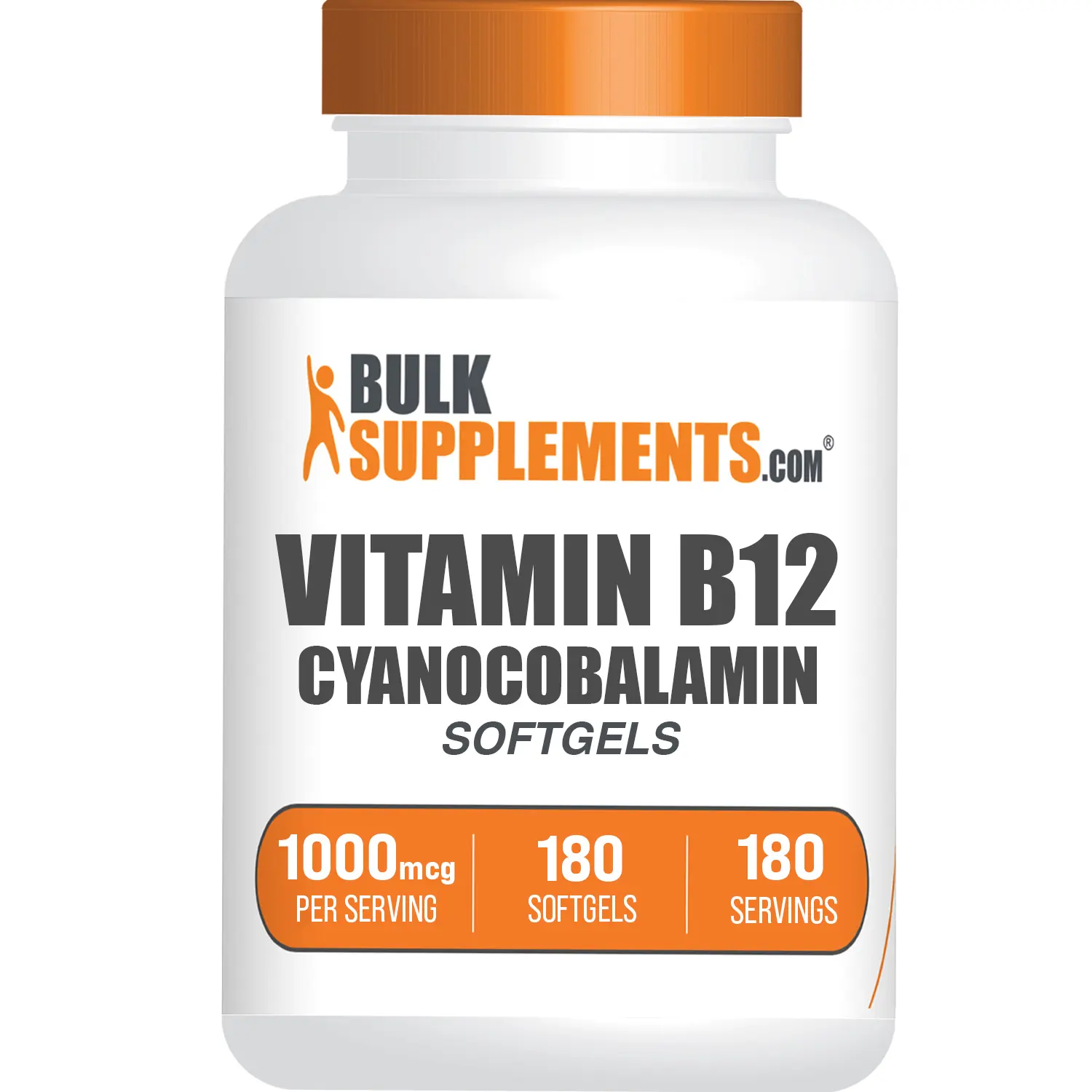 BulkSupplements - Vitamin B12 Softgels - Energy - Nervous System Support - 180 Softgels - 1000mcg per Serving BulkSupplements - Vitamin B12 Softgels - Energy - Nervous System Support - 180 Softgels - 1000mcg per Serving