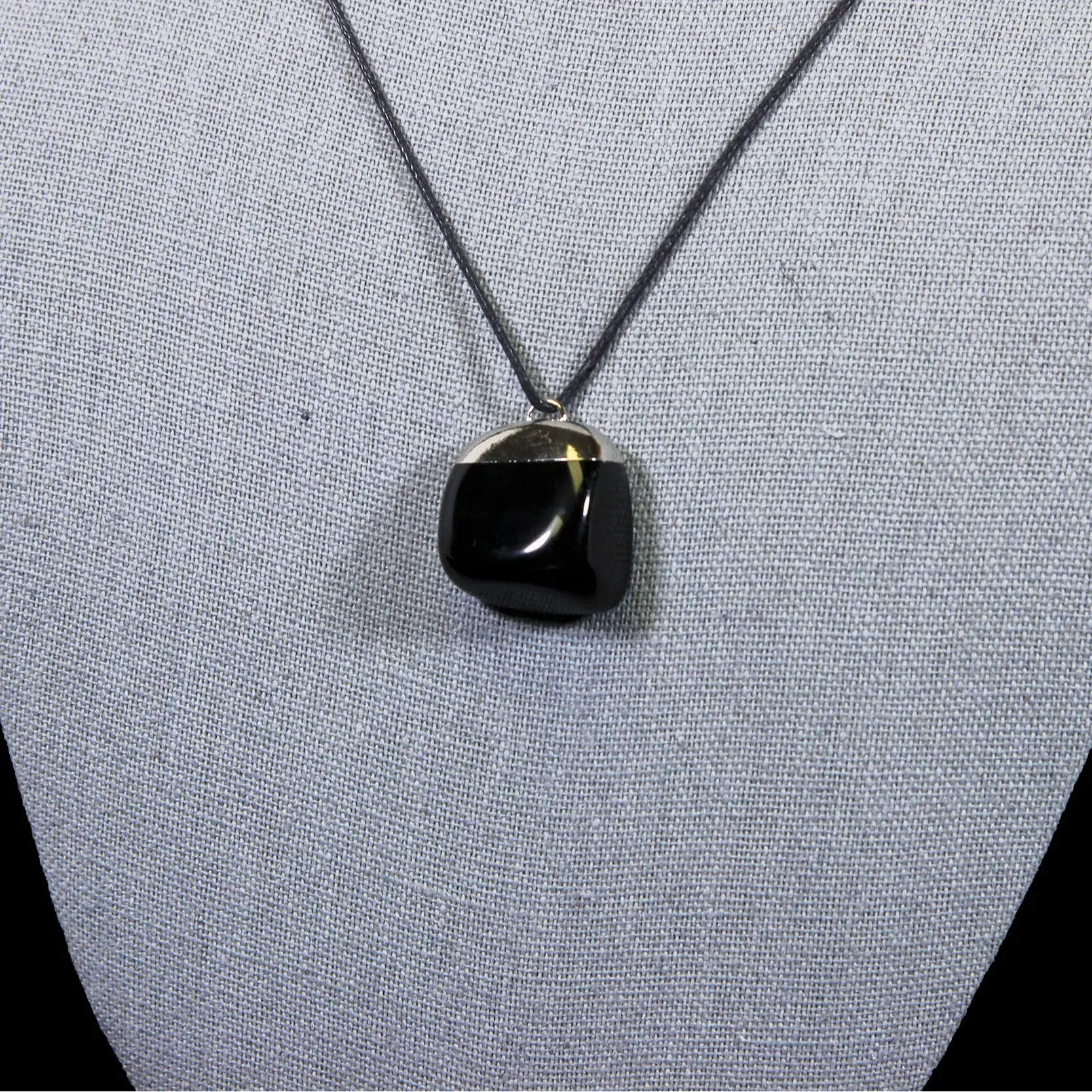 Tumbled Black Onyx Pendant