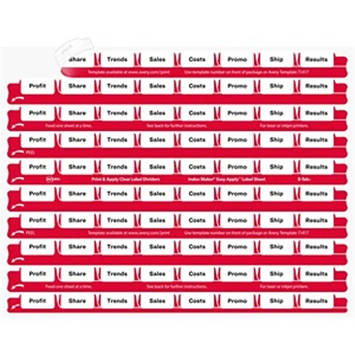 Avery AVE11226 Multipurpose Label Clear - Pack of 3