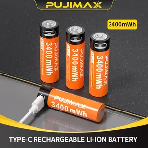 PUJIMAX 1.5V AA 3400mWh Rechargeable Lithium Li Ion Batteries Offer Stable Voltage, Can Be Reused 1500 Times, Are Cost-Effective, And Are Suitable for Use in Mice, Remote Controls, Doorbells, Toys, And Alarm Clocks #GLOBAL PICKS