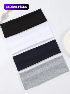 2024 Summer Simple Plain Wide Elastic Hair Band As Gift, Casual Versatile Sports Workout Headbands for Yoga Wear, Running, Hair Accessories for Women & Men, Elastic Headband