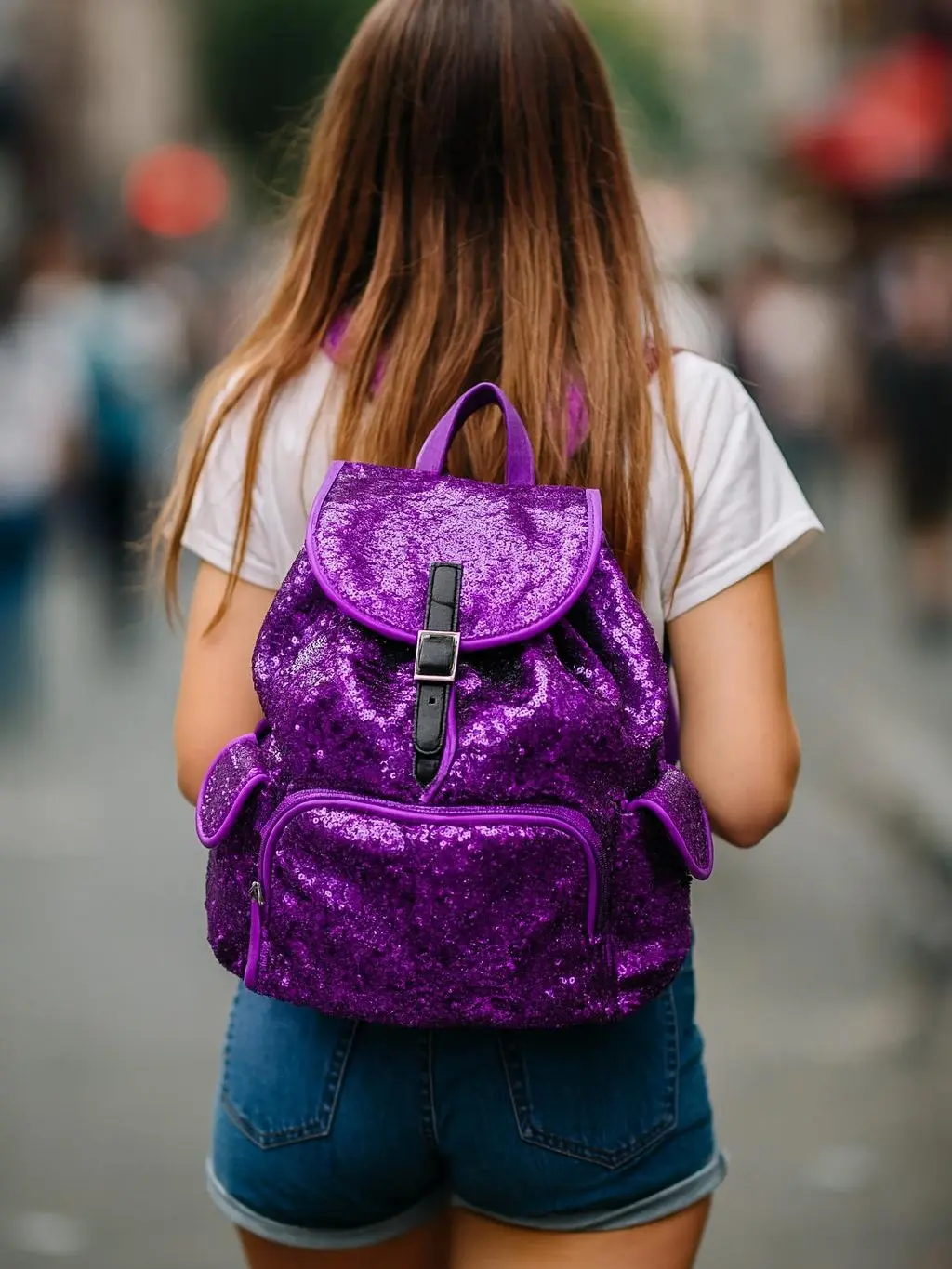 Back to School Bling Sequin Backpack