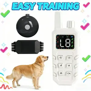 Shock Collar for Dogs, IP67 Waterproof Dog Training Collar with Remote, 3 Training Modes with Beep, Vibration, and Safe Static, Rechargeable E Collar for Large Medium bark stopper smart pet
