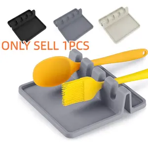 Silicone Kitchen Utensil Holder with Draining Tray, Heat Resistant, BPA-Free, Ideal for Spatulas, Tongs, Spoons, Long BBQ Tools, Kitchenware, Home