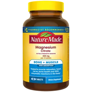 Magnesium Citrate Tablets Extra Strength Dosage High Absorption♦ 400 mg Per 2 Tablets