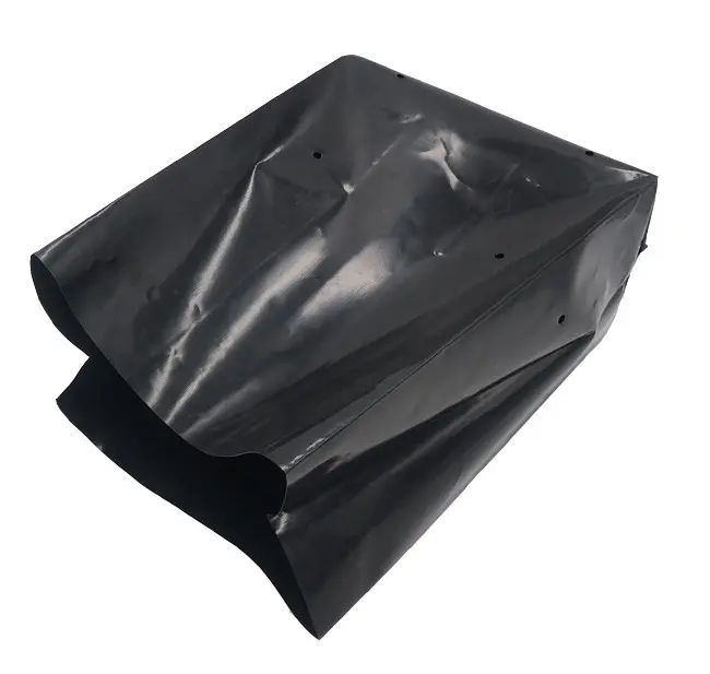 HK Gardening 2 gallon Plastic Grow Bags/50pcs Black- Poly Plant Pots Soil Root Containers PE Grow Bag