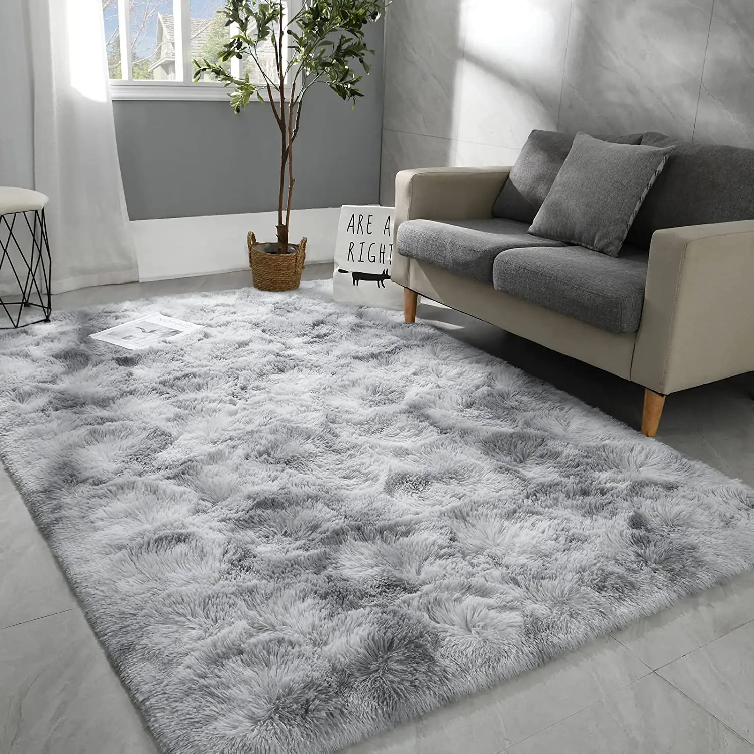Faux Fur Plush Rug, 1 Count Non-slip Soft Carpet, Soft Rug, Decorative Area Rug for Home Living Room Bedroom
