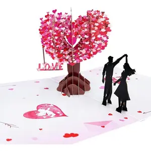 Valentine's Day Card, 3D Pop-Up Card with Flower Bouquet Keepsake Gift, Romantic Valentines Gifts and Flowers 2-in-1 Idea for Valentine, Birthday, Wedding, Anniversary, Wife Husband, Mom, Women, Him Her, Girlfriend Boyfriend