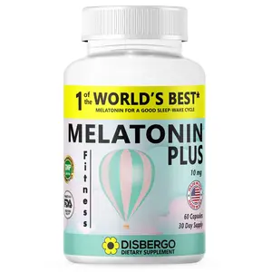Disbergo Melatonin Plus 60 Capsules 30-Day Supply Dietary Supplement for Good Sleep and Weight Management