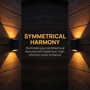 Solar Powered 3 LED Wall Light, Semi-Embedded Installation, Outdoor Waterproof Wall Lamp, Waterproof Landscape Lighting, Pathway Walkway Exterior Lighting, Outdoor Waterproof Lights