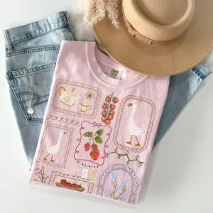 Comfort Colors Cottagecore T-Shirt, Goose Shirt, Gardening Shirt, Summer Spring Shirt, Gift for Her,  Spring Tee, Full Colors, Full Sizes