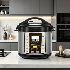 6 Quart 9-in-1 Electric Pressure Cooker, 304 Stainless Steel Inner Pot, Multi-Function Programmable Cooker - Rice Cooker, Slow Cooker, Steamer, Sauté Pot, Yogurt Maker, with Safe Venting Design for Family Meals