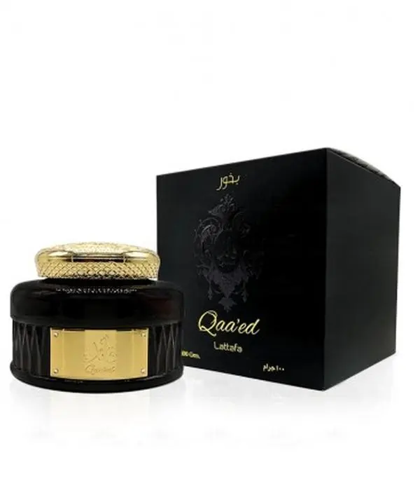 Lattafa Perfumes Qaa'ed Scented Incense Bukhoor Jar - 100g Arabian Fragrance Incense