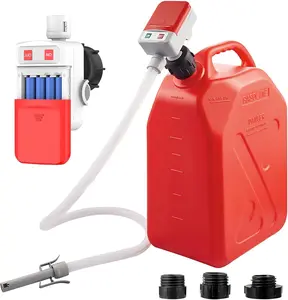 Calmara Auto-Stop Fuel Pump: No-Spill Technology, 3.2GPM Fast Transfer, Cordless & Portable with 4 Adapter Kit