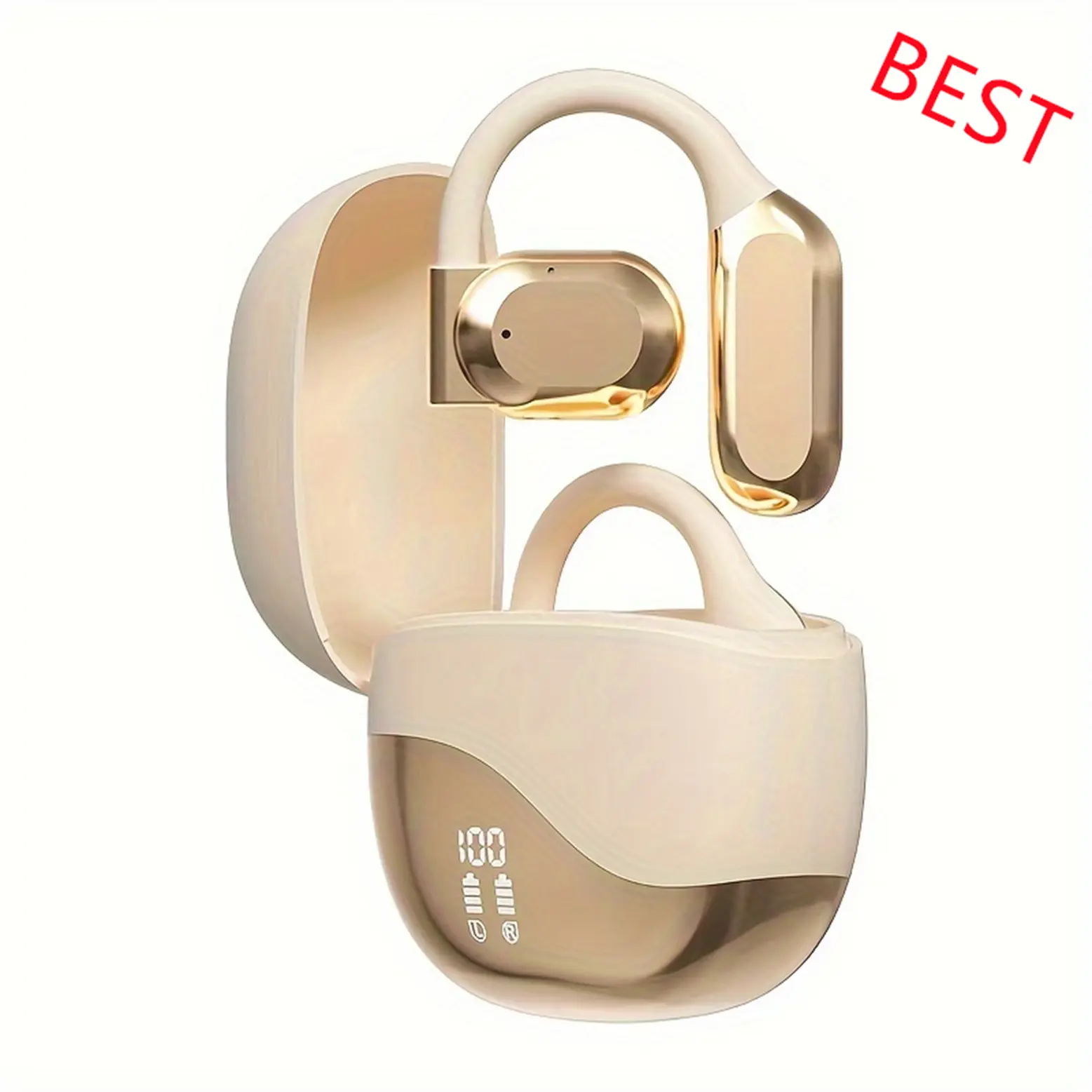HOT 2024 New Wireless Earphones With Low Latency  Long-lasting Battery  Noise-cancelling Earbuds  Hanging Ear Style  High-definition Digital Display  Comfortable To Wear  Large Capacity Charging Case  Sports Earphones