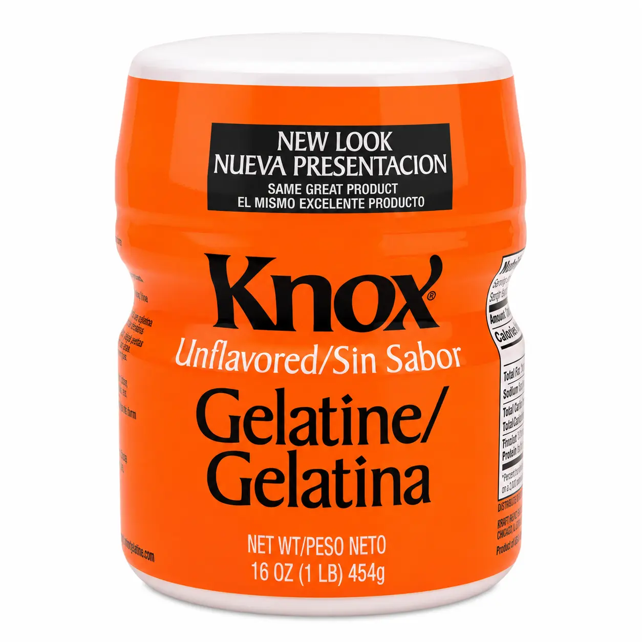 Knox Unflavored Gelatin 1 lb Dessert Snack Jelly for Versatile Cooking & Dessert Uses Sin Sabor Gelatina 454g Baking Powder Homemade