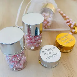 12pcs Baptism Favors Personalized Rosaries, Recuerdos para Bautizo, Communion, Quinceañera