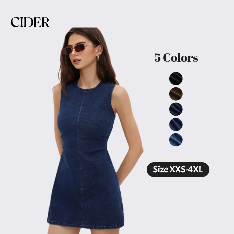 Cider High Stretch Denim Ruched Zipper Mini Dress SummerFinds SohoChic