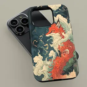Cute Fox Phone Case for iPhone 16 15 14 13 12 11 Pro Max Plus , Fox Protective Cover for Samsung Galaxy S23 S24 S25 for iPhone 13