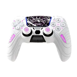 Game Controller Design Protective Case, Anti-slip Game Controller Protector with Touchpad Sticker, Sweat Resistant Game Controller Protective Cover for PS5/PS4, Console Accessories