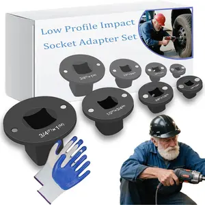 4PCS 2025 Low Profile Impact Socket Adapter Set, Low Profile Socket Adapter Set, 3/4" to 1", 1/2" to 3/4", 1/2" | 1/4'' to 3/8", for Automotive & DIY Tools (1 SETS)