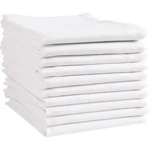 KAF Home White Kitchen Towels 10 Pack 100 Cotton 20 x 30 Soft and Functional MultiPurpose Baking Cooking Cleaning Printing Monogramming and Embroidery Plain Weave