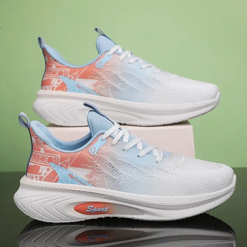 Men's Shoes 2024 New Breathable Flyknit Running Sneakers Mesh Lightweight Versatile Casual Shoes for Men CY-A13