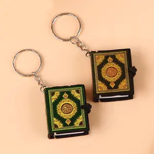 1Pcs New Muslim Keychains Mini Quran Book Paper Can Read Pendant Key Ring Islamic Unisex Religious Jewelry  Islam Gift