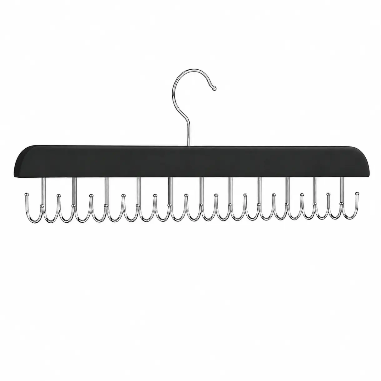 Bra Hanger for Closet, Tank Top Organizer 20 Hooks Capacity Foldable Wood Space Saving Hanger Closet Organizers and Storage for Dorm & Apartment for Tank Top, Hats, Scarf etc.